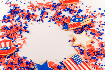 Obraz premium Patriotic cookies for 4th of July.