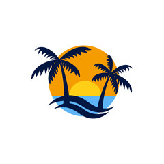 Fototapeta na wymiar Summer holidays design Labels, Beach logo, Badges