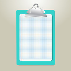 clipboard with blank paper
