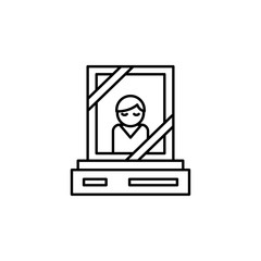 Fototapeta premium memorial, grave, death outline icon. detailed set of death illustrations icons. can be used for web, logo, mobile app, UI, UX