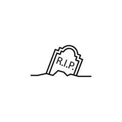 grave, rip outline icon. detailed set of death illustrations icons. can be used for web, logo, mobile app, UI, UX