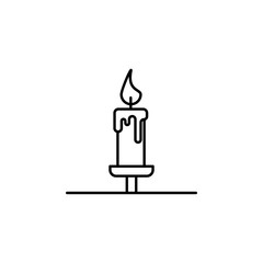 candle, death outline icon. detailed set of death illustrations icons. can be used for web, logo, mobile app, UI, UX