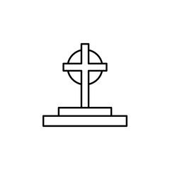 grave, cross, death outline icon. detailed set of death illustrations icons. can be used for web, logo, mobile app, UI, UX