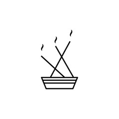 incense sticks, death outline icon. detailed set of death illustrations icons. can be used for web, logo, mobile app, UI, UX