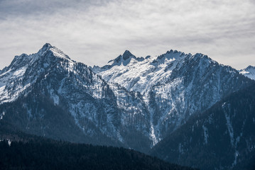 Mountains panorama of Italian Alps. The Brenta Dolomites, Southern Rhaetian Alps, Trento. Italy, Europa.