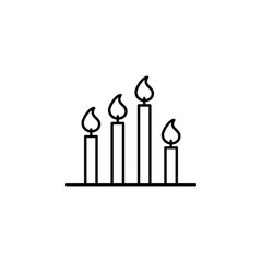 candles, death outline icon. detailed set of death illustrations icons. can be used for web, logo, mobile app, UI, UX