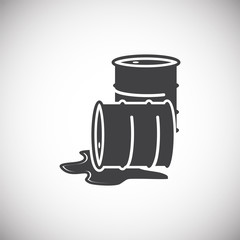 Oil Barrel related icon on background for graphic and web design. Simple illustration. Internet concept symbol for website button or mobile app.