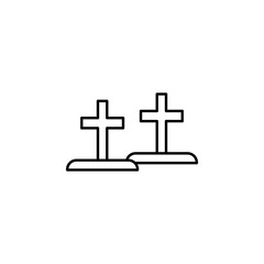 Obraz premium graves, death outline icon. detailed set of death illustrations icons. can be used for web, logo, mobile app, UI, UX