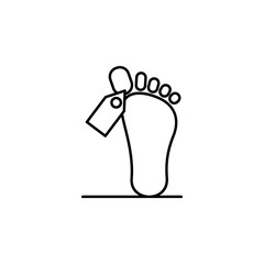 dead, leg, death outline icon. detailed set of death illustrations icons. can be used for web, logo, mobile app, UI, UX