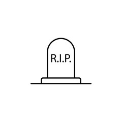 grave, rip outline icon. detailed set of death illustrations icons. can be used for web, logo, mobile app, UI, UX