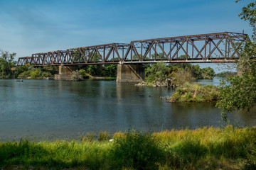 Train Bridge Over RIver-01