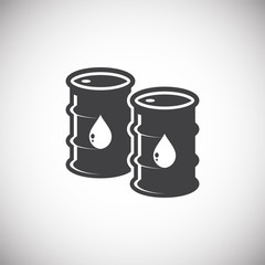 Oil Barrel related icon on background for graphic and web design. Simple illustration. Internet concept symbol for website button or mobile app.