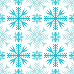 Fototapeta na wymiar Winter background. Abstract snowflake seamless pattern. Vector illustration.