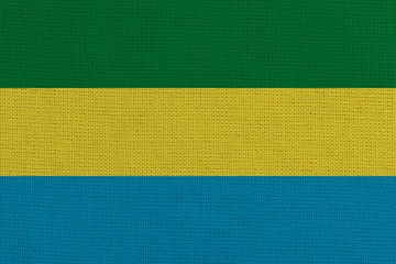 gabon fabric flag