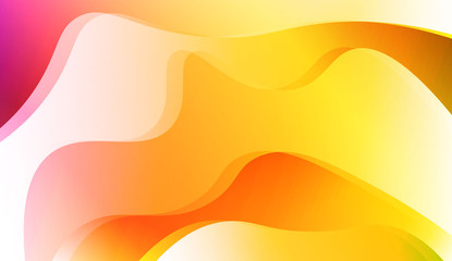 Template Abstract Background With Curves Lines. For Cover Page, Landing Page, Banner. Vector Illustration with Color Gradient.