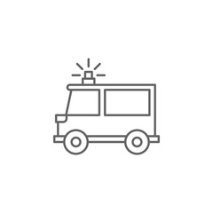 Emergencies, ambulance icon. Element of emergencies icon. Thin line icon for website design and development, app development