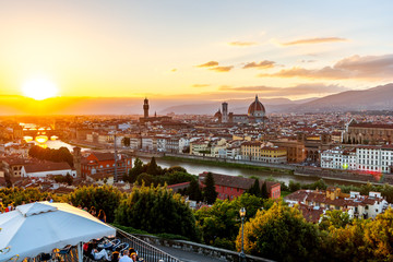 Fototapeta na wymiar Überblick über Florenz, Italien 