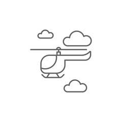 Emergencies, helicopter icon. Element of emergencies icon. Thin line icon for website design and development, app development