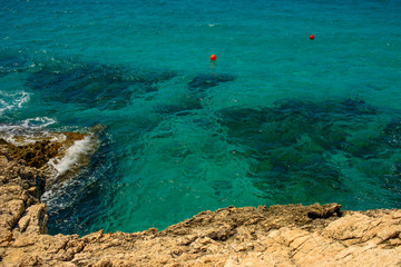  amazing blue sea and cliffs off the coast of cyprus