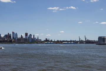 New York City. Skyscrapers of New York from the bay.