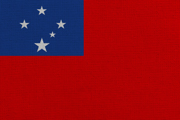 Samoa fabric flag