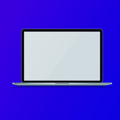 Modern glossy laptop. Vector illustration