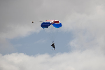 Naklejka na ściany i meble Skydivers Landing at Dillingham Air Field