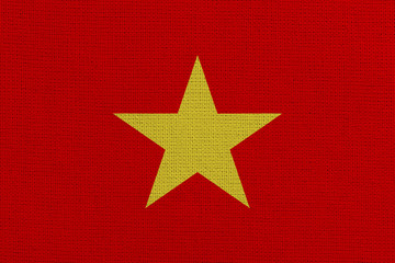 Vietnam fabric flag