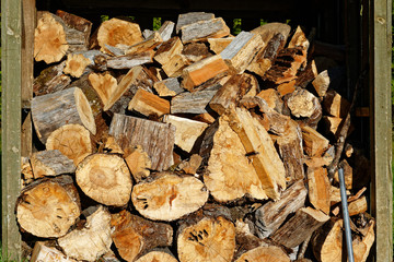 A pile of firewood ready for the fire