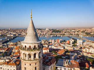 Fototapeta na wymiar Galata tower. Istanbul city aerial view