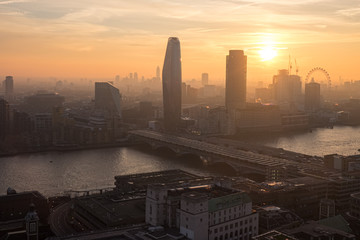 Naklejka na ściany i meble Aerial view of London, United Kingdom