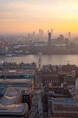 Fototapeta na wymiar Aerial view of Millennium Bridge , London, United Kingdom