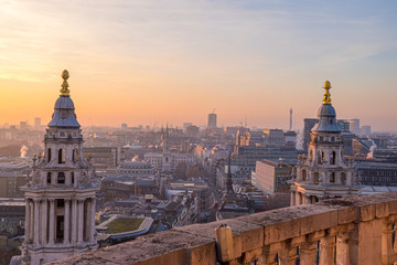 Fototapeta na wymiar Aerial view of London from St.Paul's Cathedral, United Kingdom