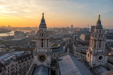 Aerial view of London from St.Paul's Cathedral, United Kingdom