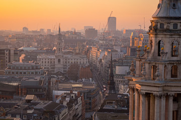 Aerial view of London from St.Paul's Cathedral, United Kingdom