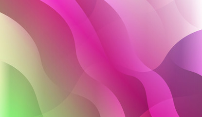 Abstract Shiny Waves. For Creative Templates, Cards, Color Covers Set. Vector Illustration with Color Gradient.