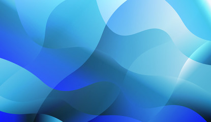 Abstract Shiny Waves. Design For Cover Page, Poster, Banner Of Websites. Vector Illustration with Color Gradient