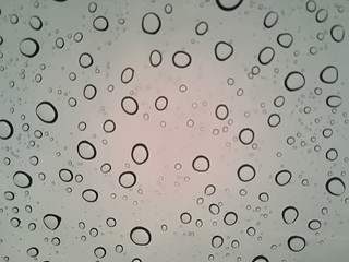 water drops on glass