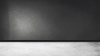 Large luxury modern bright interior with blank wall