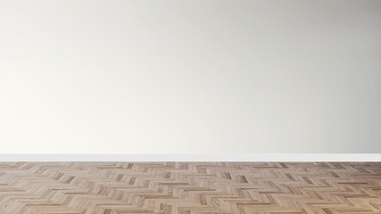 Large luxury modern bright interior with blank wall