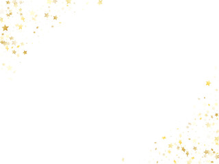 Magic gold sparkle texture vector star background.