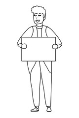 Avatar man with board design