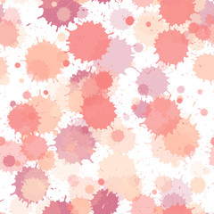 Paint transparent stains vector seamless grunge background. 