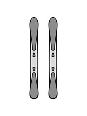 urlaub sport 2 ski bretter fahren winter ferien schnee kalt spaß hobby clipart logo design cool longboard snowboard piste runter berge team