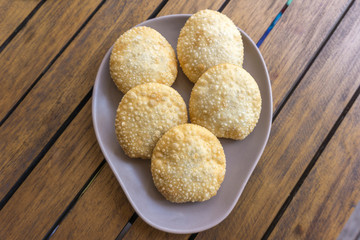 Fried pastries, typical food from Brazil