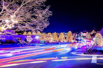 Outdoor christmas decorations at christmas town usa