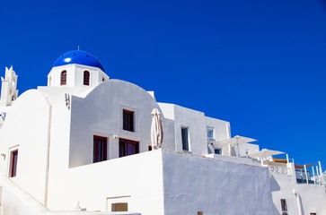 traditional white houses in Santorini, Cyclades islands Greece - amazing travel destination