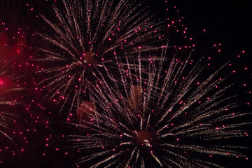 fireworks red background  celebration sky