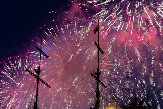 fireworks  red ship   event tourism