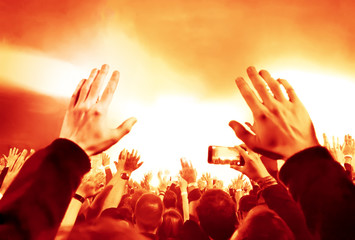 concert crowd at rock concert